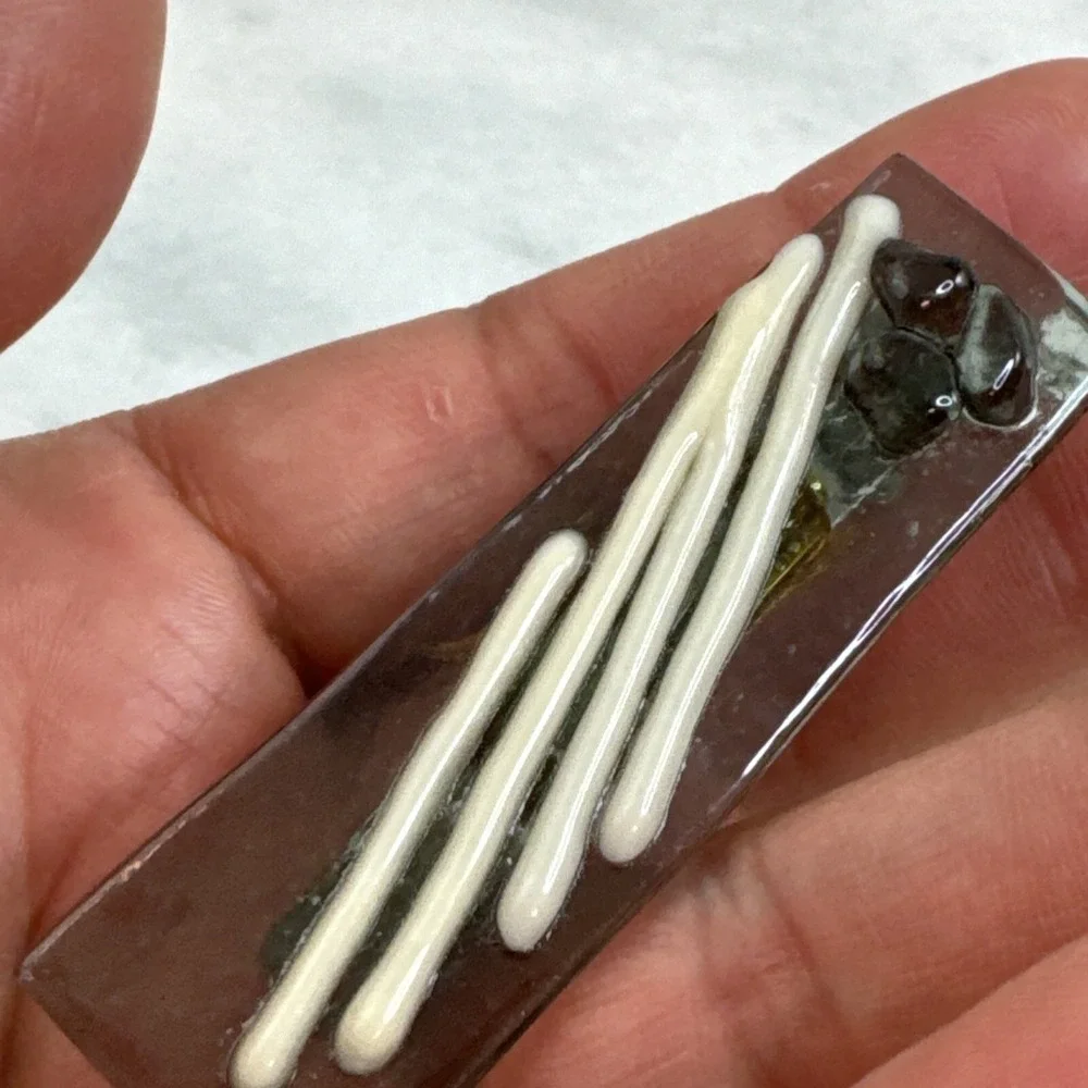 Vintage blowing glass hair clips